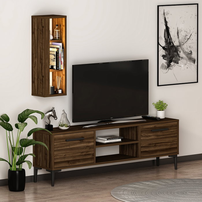 Hanah Home Soporte para TV Bien - Walnut Hanah Home Soporte para TV Bien - Walnut